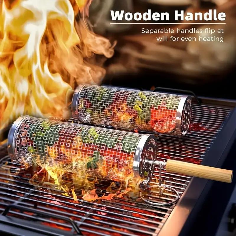 Camping Cooking Grill - Ensemble de paniers de barbecue ronds