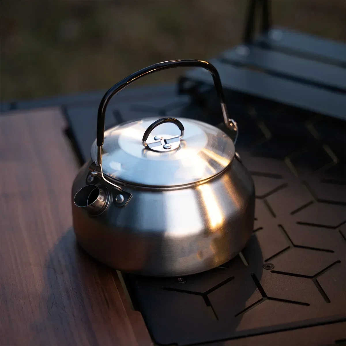 Camping Cooking Pot Stainless Steel - Bouilloire en acier inoxydable 0,8 l,