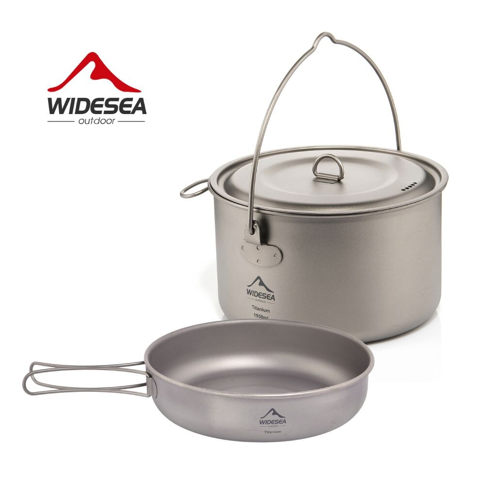 Camping Cooking Pot Stainless Steel - ESEA-Batterie de cuisine en titane pour