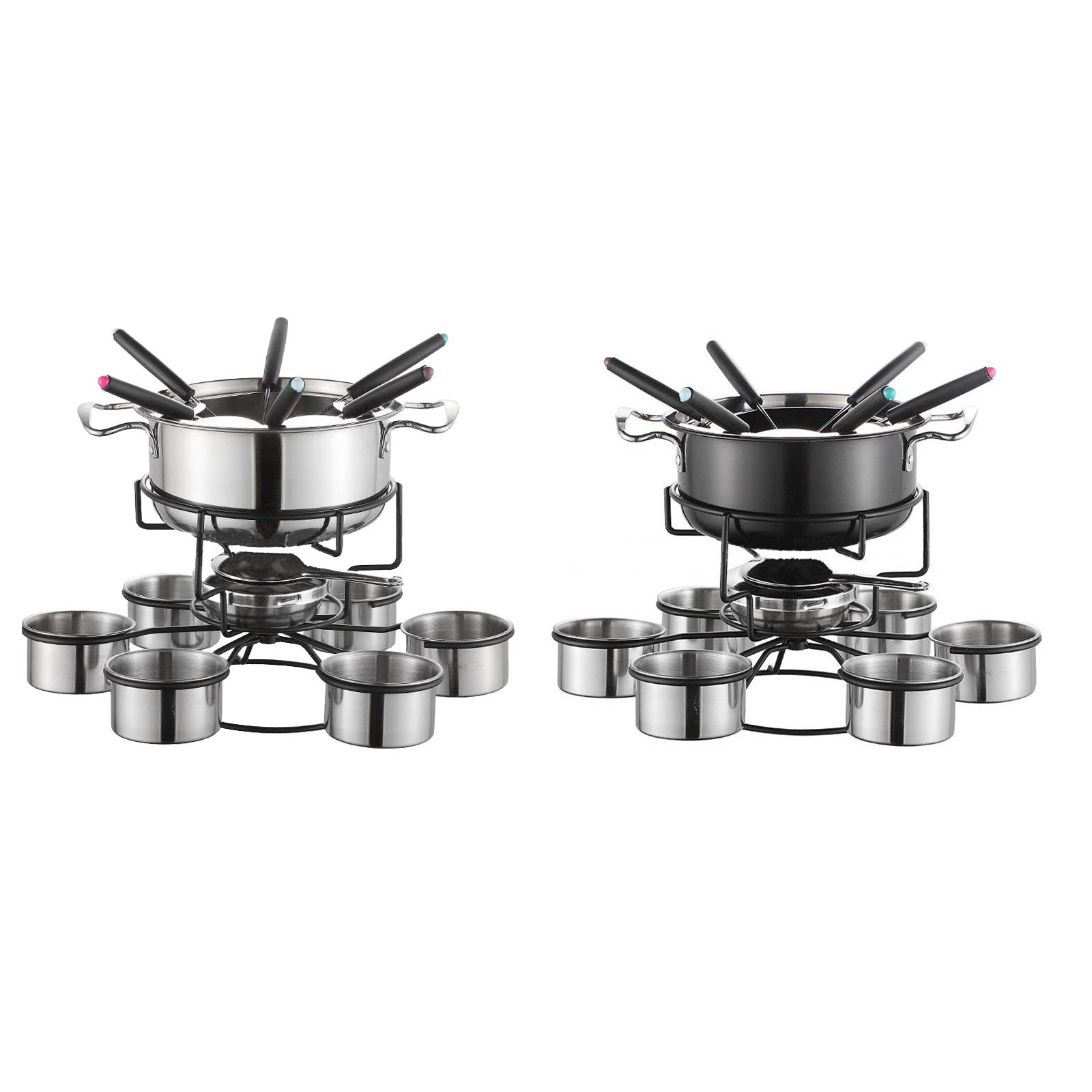 Camping Cooking Pot Stainless Steel - Ensemble de fondue multifonctionnel épaissi et