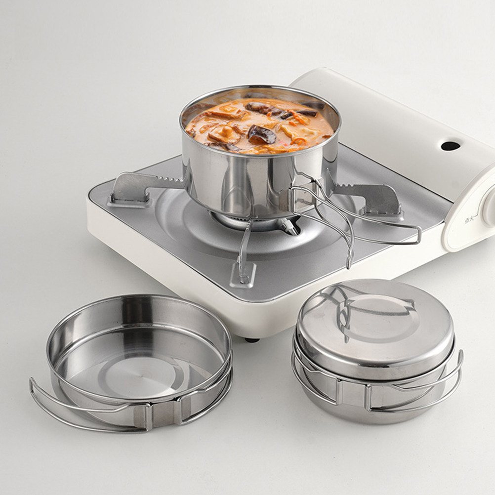 1 ensemble de vaisselle de cam - Camping Cooking Pot Stainless Steel avis et prix