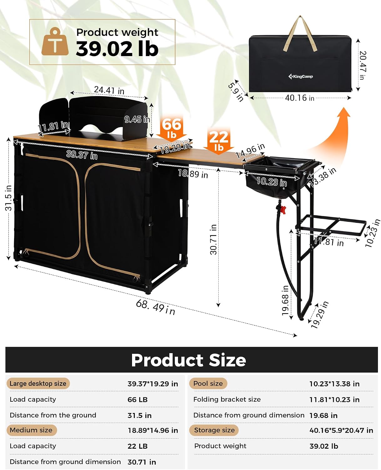 Table de camping pliante en ba - Camping Cooking Table With Windshield avis et prix
