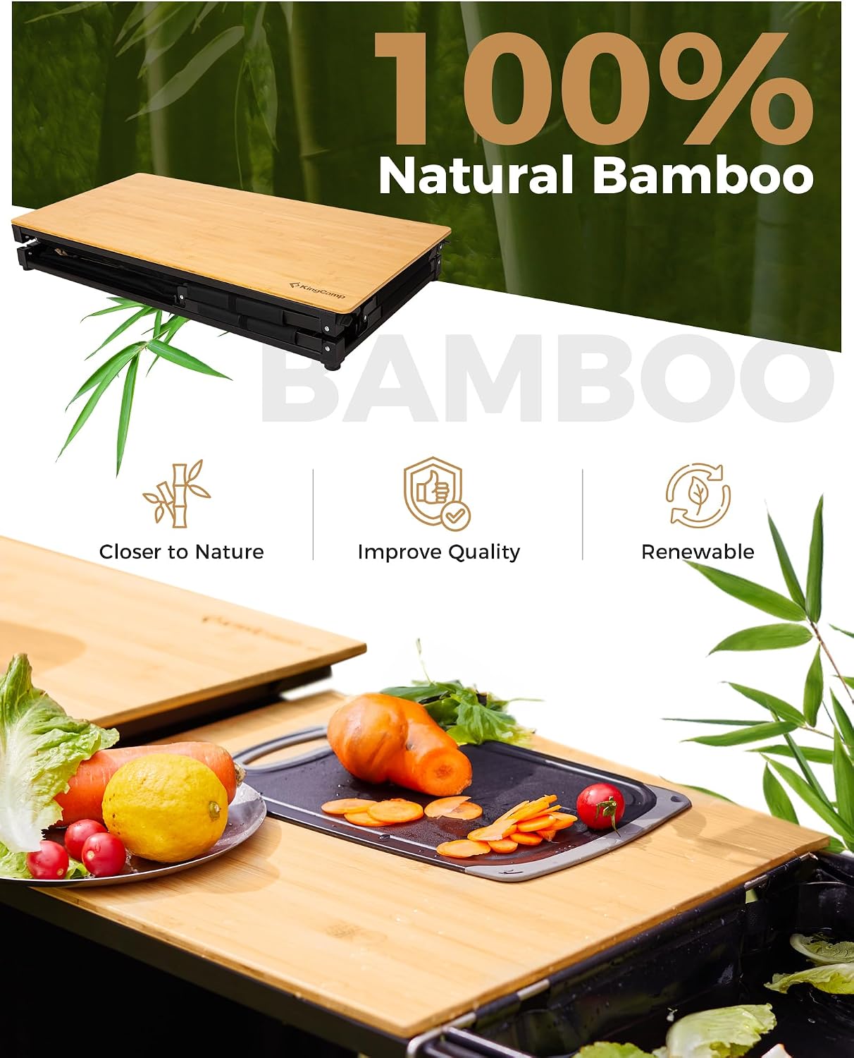 Table de camping pliante en ba - Camping Cooking Table With Windshield avis et prix