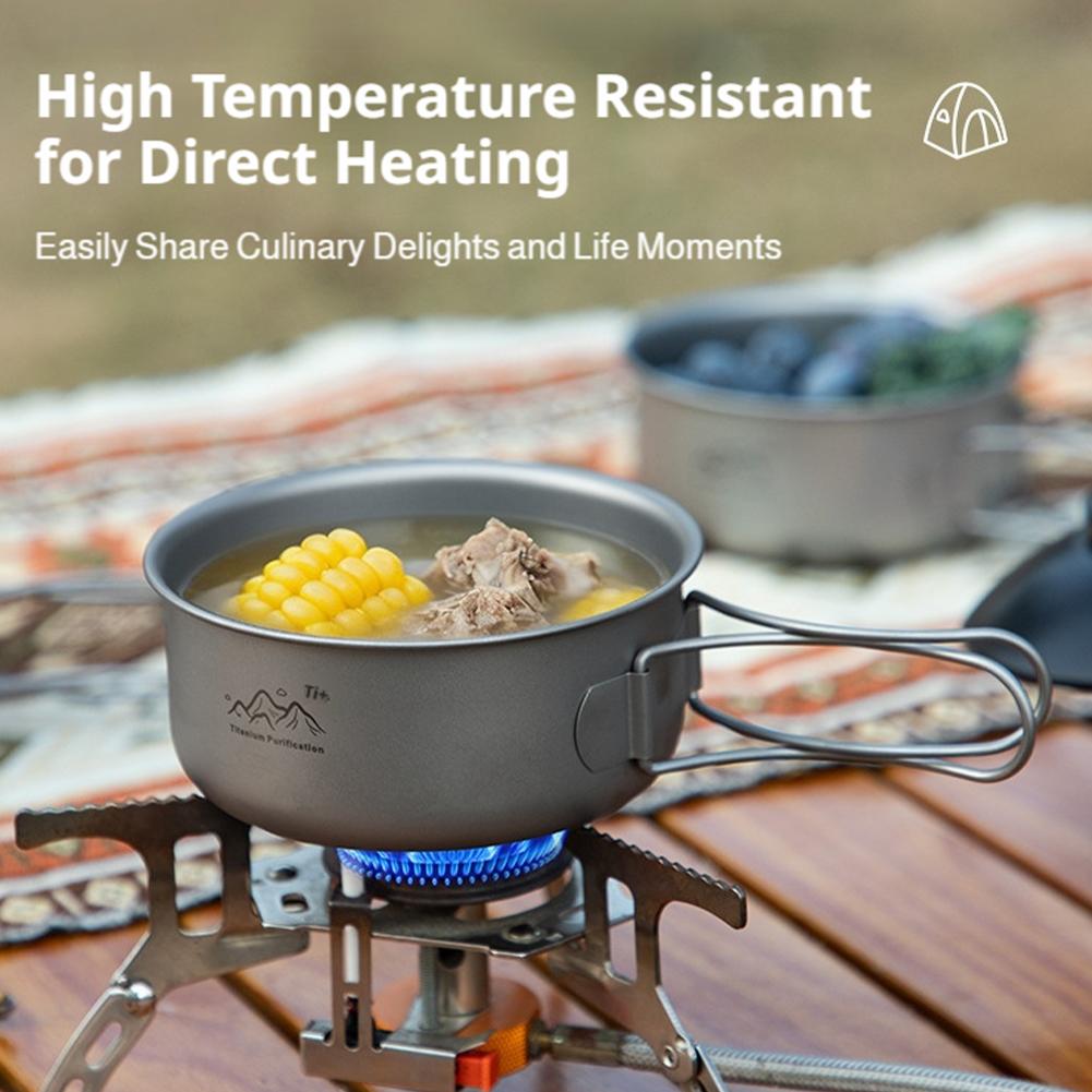Casserole de camping en titane - Camping Cooking Pot Stainless Steel avis et prix