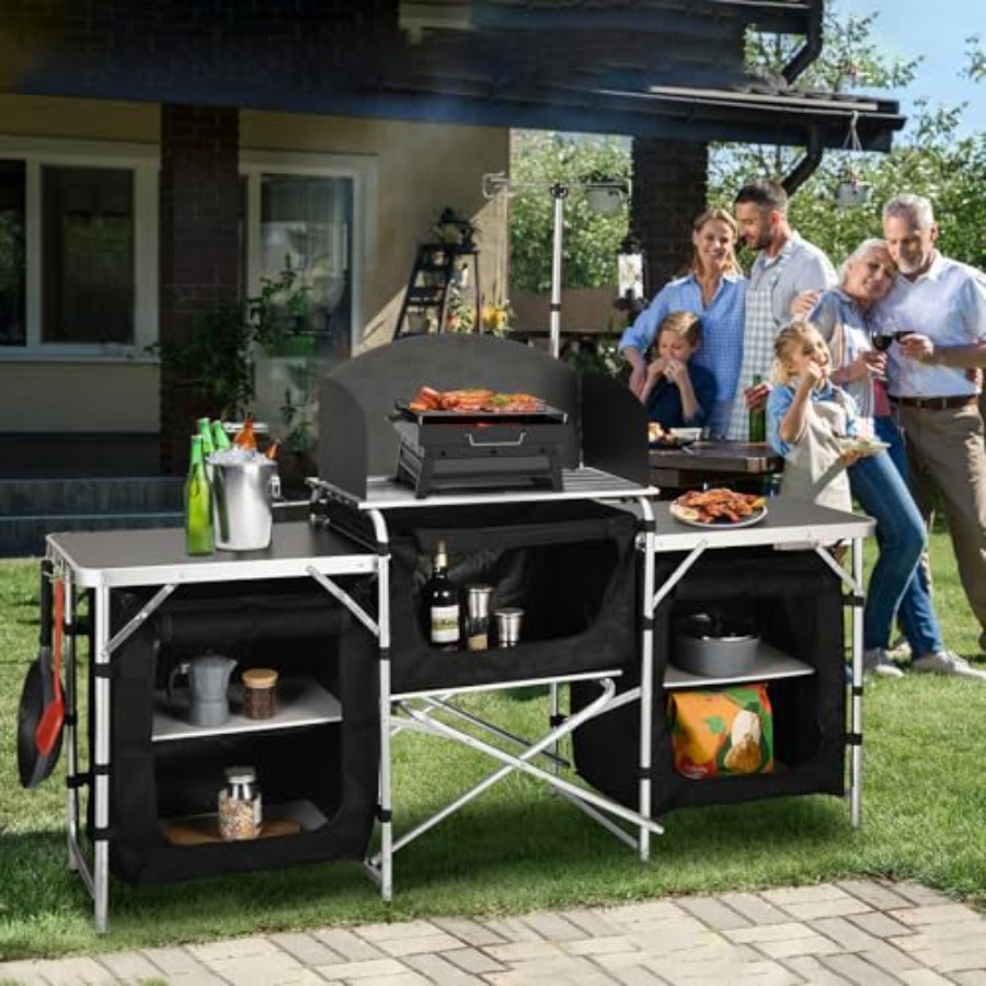 Table de cuisine de camping, s - Camping Cooking Table With Windshield avis et prix