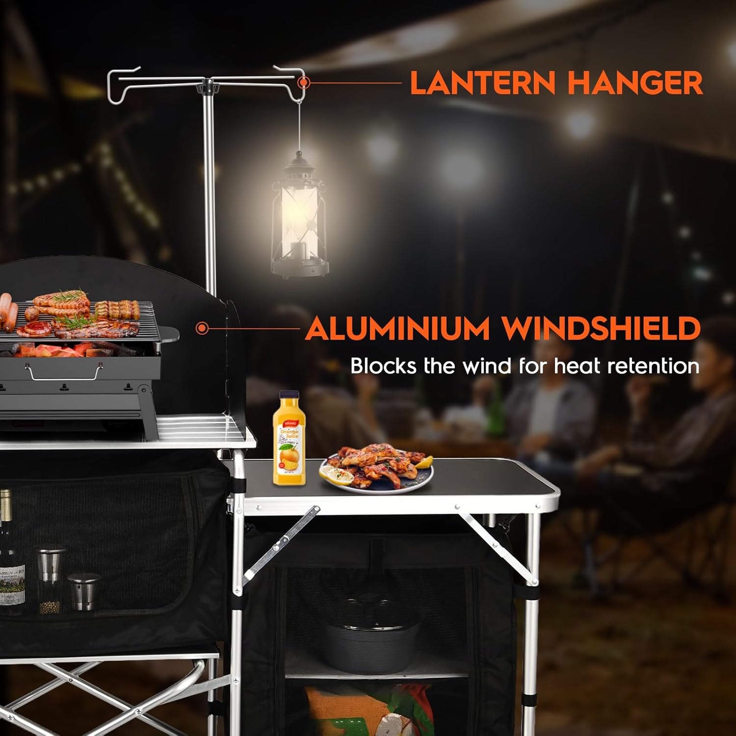 Personnalisé polyvalent 3 armo - Camping Cooking Table With Windshield avis et prix