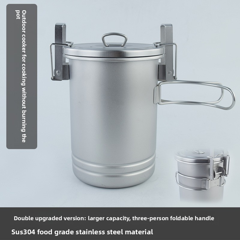 Marmite de camping multifoncti - Camping Cooking Pot Stainless Steel avis et prix