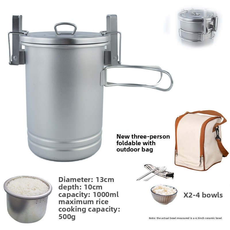 Marmite de camping multifoncti - Camping Cooking Pot Stainless Steel avis et prix