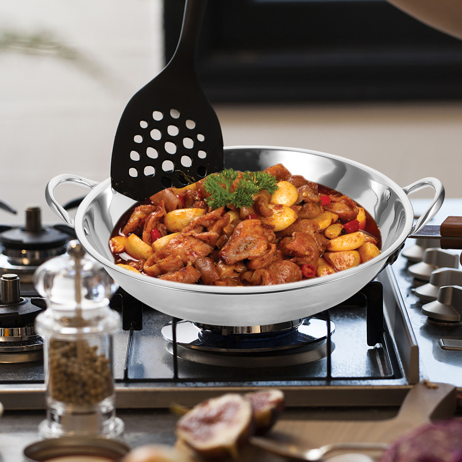 Wok en acier inoxydable à doub - Camping Cooking Pot Stainless Steel avis et prix