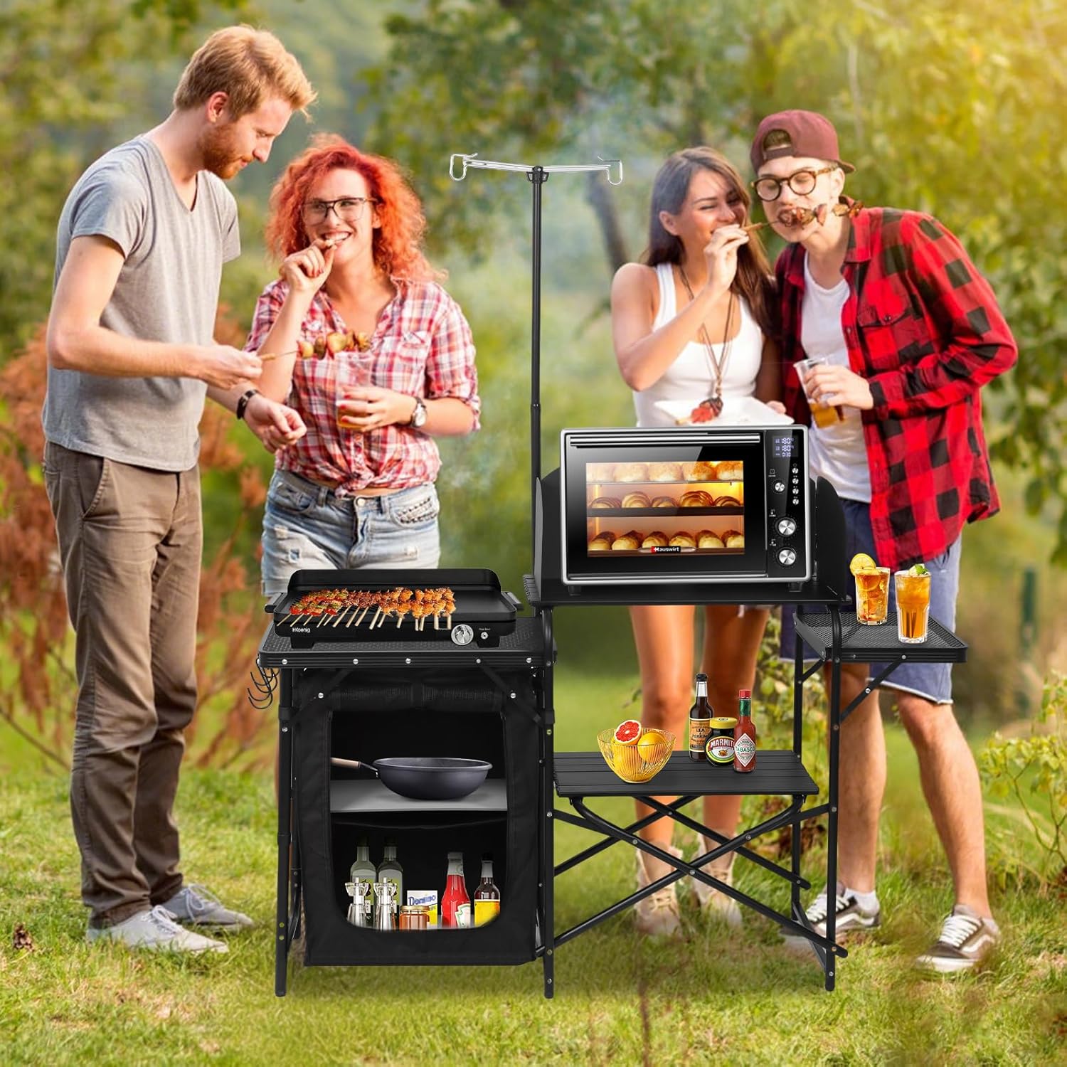 Station de cuisine de camping  - Camping Cooking Table With Windshield avis et prix