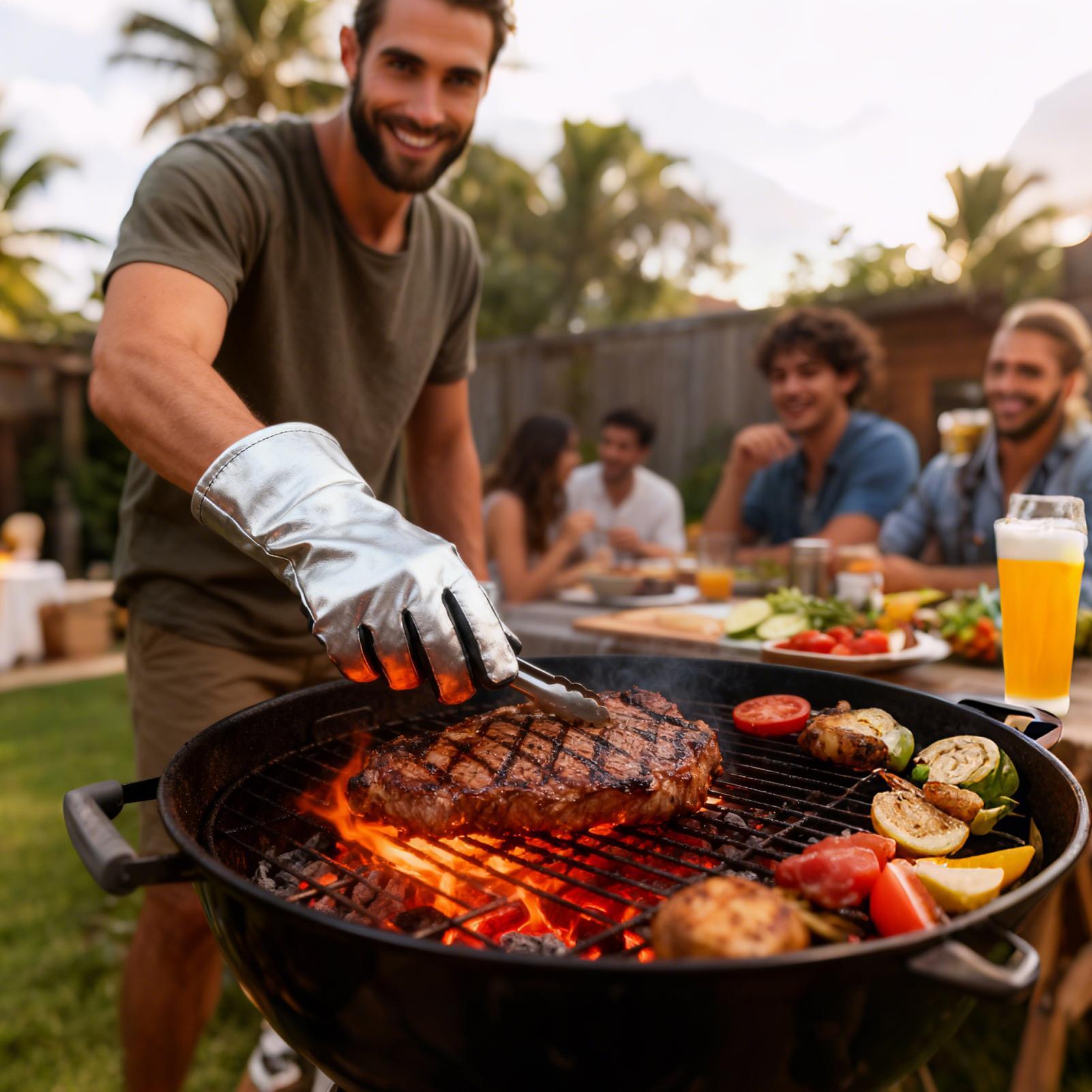 Gants de barbecue isolés anti- - Camping Cooking Ovens avis et prix