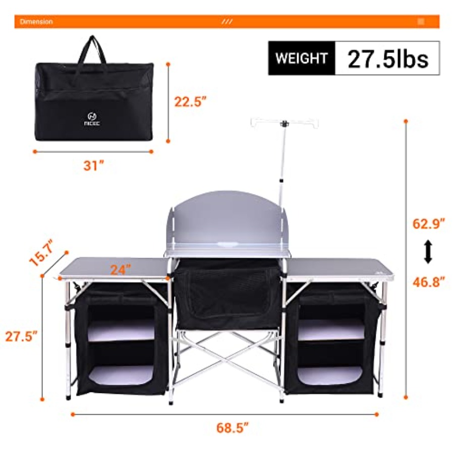 Table de cuisine de camping, t - Camping Cooking Table With Windshield avis et prix