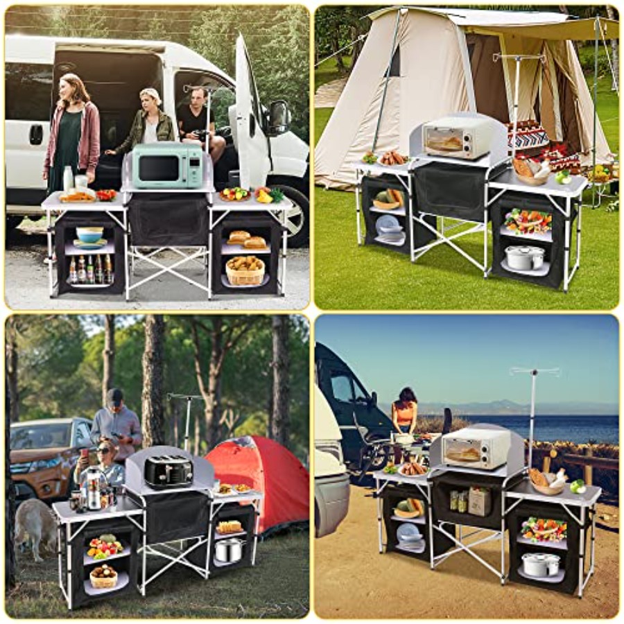 Table de cuisine de camping, t - Camping Cooking Table With Windshield avis et prix