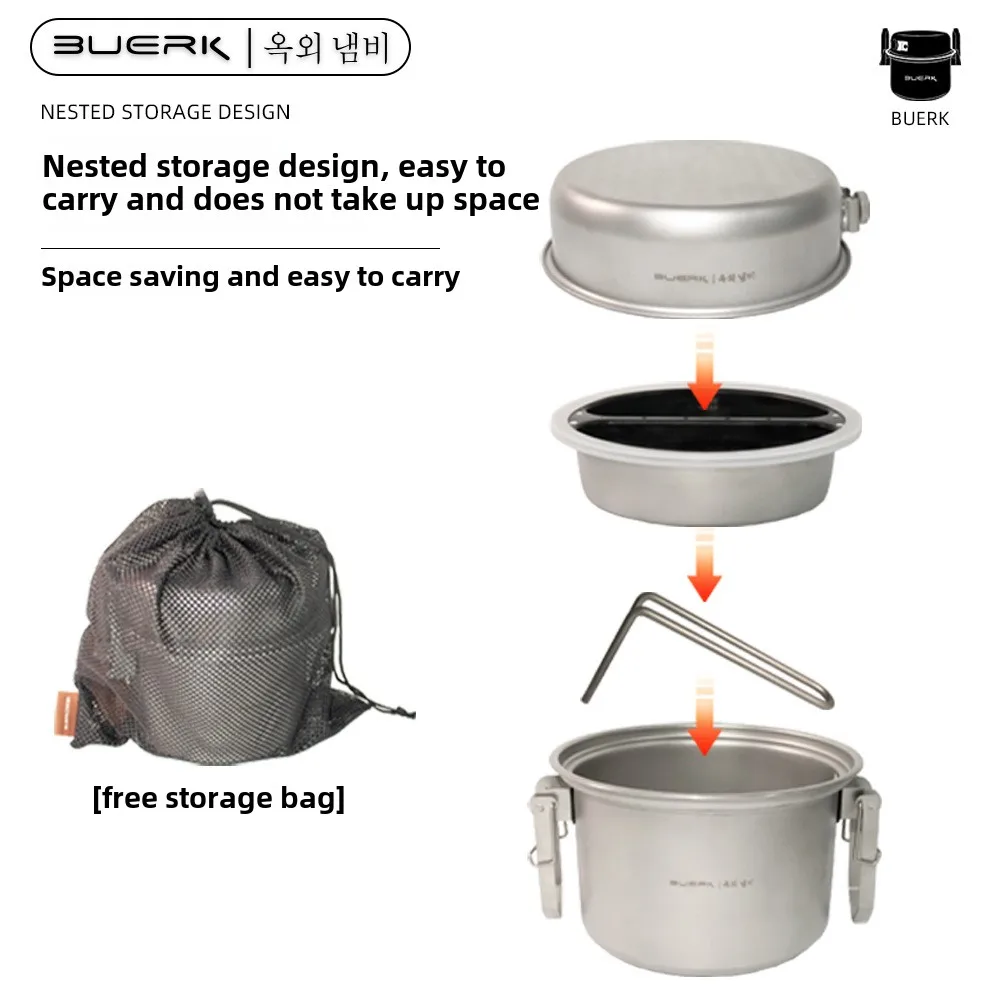 Marmite à la vapeur et à frire - Camping Cooking Pot Stainless Steel avis et prix