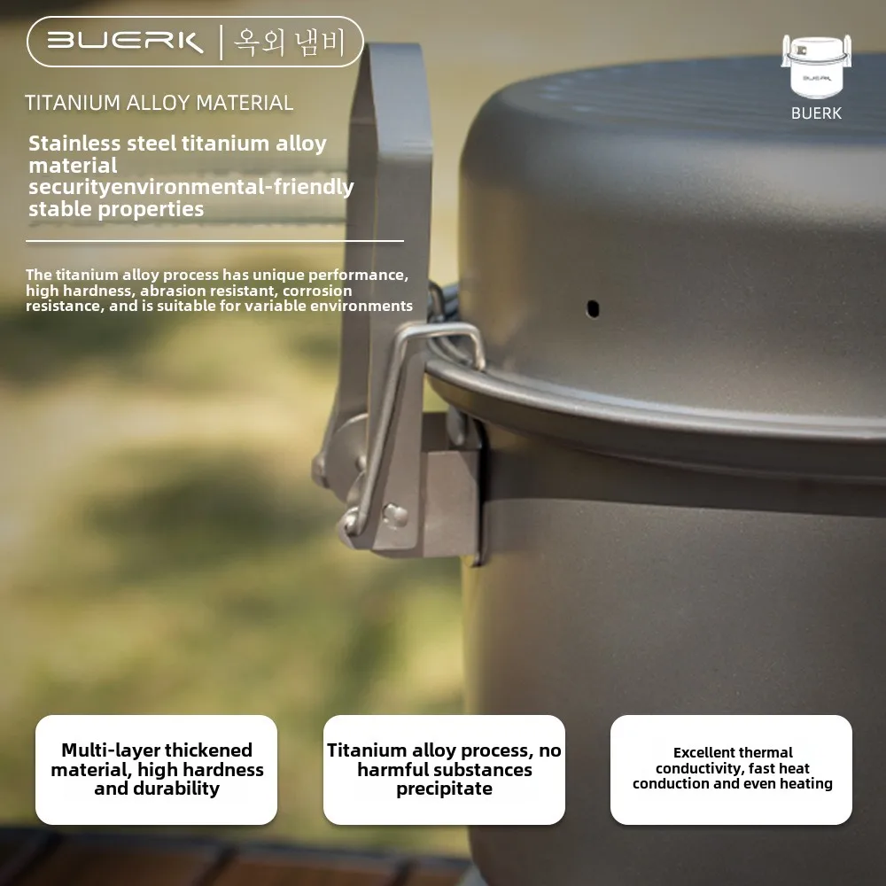 Marmite à la vapeur et à frire - Camping Cooking Pot Stainless Steel avis et prix