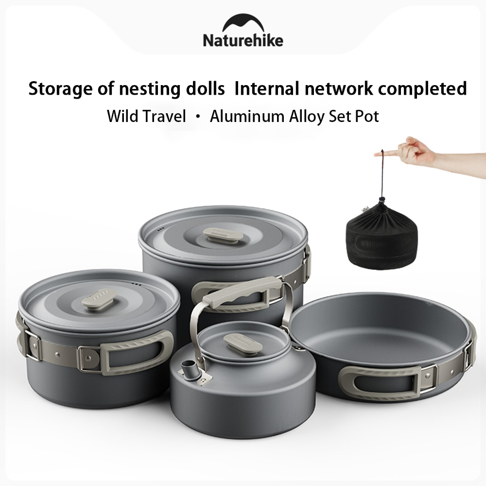Natureifa-ensemble de casserol - Camping Cooking Pot Stainless Steel avis et prix