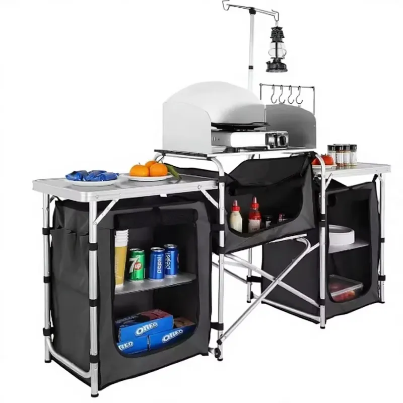 Meuble de cuisine d'extérieur  - Camping Cooking Table With Windshield avis et prix