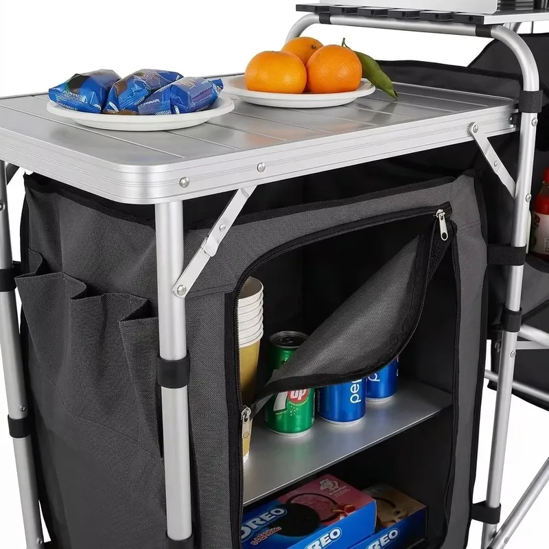 Meuble de cuisine d'extérieur  - Camping Cooking Table With Windshield avis et prix
